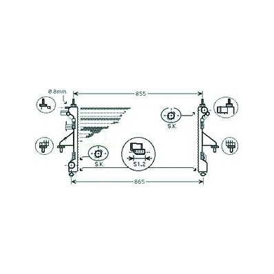 Radiatore acqua per CITROEN JUMPER dal 2006 al 2014 Codice OEM 1330Q2