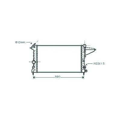 Radiatore acqua per OPEL VECTRA A dal 1988 al 1992 Codice OEM 90264491