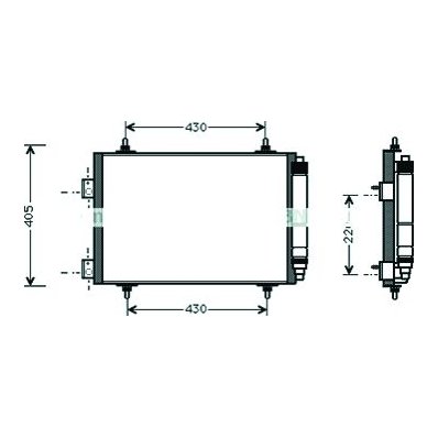 Condensatore per PEUGEOT 307 dal 2001 al 2005 Codice OEM 6455AC