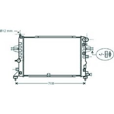 Radiatore acqua per OPEL ASTRA H dal 2004 al 2007