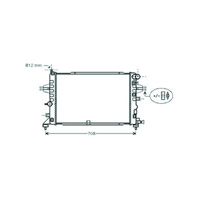 Radiatore acqua per OPEL ZAFIRA dal 2005 al 2008 Codice OEM 1300267