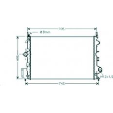 Radiatore acqua per FIAT CROMA dal 2005 al 2007