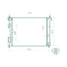 Radiatore acqua per HYUNDAI i20 dal 2012 al 2014