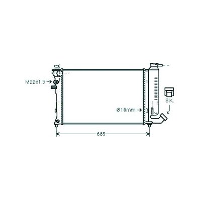 Radiatore acqua per CITROEN ZX dal 1991 al 1997 Codice OEM 1301W8