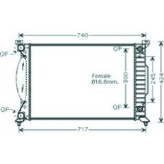 Radiatore acqua per AUDI A4 dal 2004 al 2008