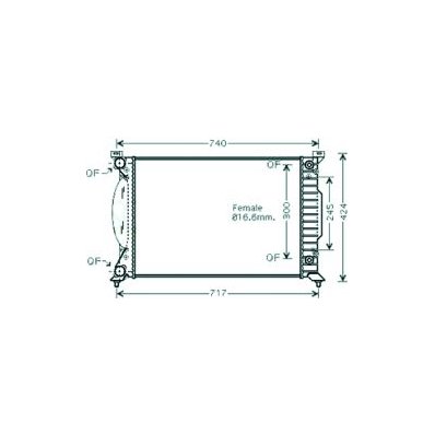 Radiatore acqua per AUDI A4 dal 2000 al 2004 Codice OEM 8E0121251AQ