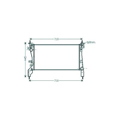 Radiatore acqua per PEUGEOT BIPPER dal 2007 Codice OEM 1330V0