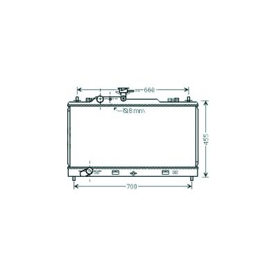 Radiatore acqua per MAZDA 6 dal 2010 al 2012 Codice OEM LFY1-15-SB0