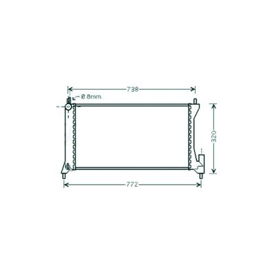 Radiatore acqua per OPEL AGILA dal 2000 al 2008 Codice OEM 4707172