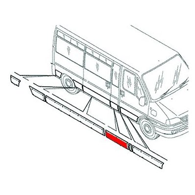 Modan collegam porta anteriore larga per CITROEN JUMPER dal 2002 al 2006 lato destro passeggero Codice OEM 735383222