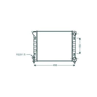 Radiatore acqua per VOLKSWAGEN PASSAT dal 1988 al 1993 Codice OEM 353121253AA