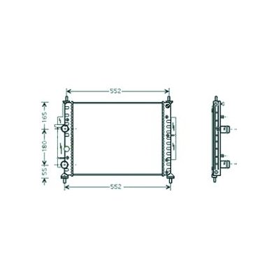 Radiatore acqua per FIAT MAREA dal 1996 al 2002 Codice OEM 46810779