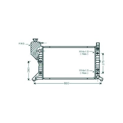 Radiatore acqua per MERCEDES-BENZ SPRINTER dal 1995 al 1999 Codice OEM 5104117AA