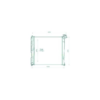 Radiatore acqua per HYUNDAI iX35 dal 2010 al 2013 Codice OEM 253102Y010