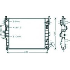 Radiatore acqua per MERCEDES-BENZ M W163 dal 1997 al 2001