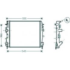 Radiatore acqua per RENAULT KANGOO dal 1997 al 2003