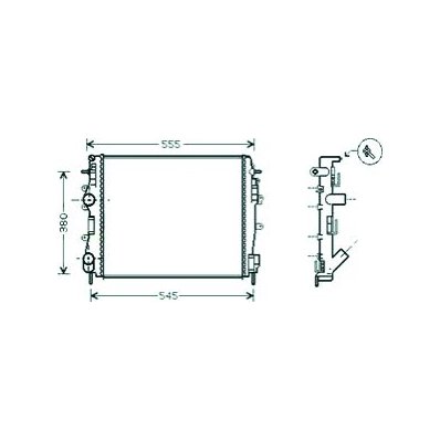 Radiatore acqua per RENAULT KANGOO dal 1997 al 2003 Codice OEM 8200072712