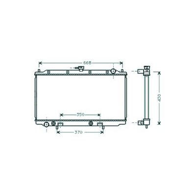 Radiatore acqua per NISSAN PRIMERA P11 dal 1999 al 2002 Codice OEM 214602F300