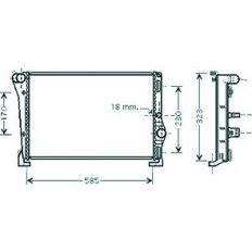 Radiatore acqua per LANCIA MUSA dal 2004 al 2007