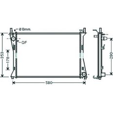 Radiatore acqua per FORD FIESTA MK V dal 2005 al 2008