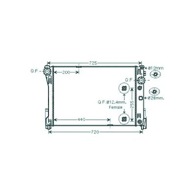 Radiatore acqua per MERCEDES-BENZ C W204 dal 2007 al 2011 Codice OEM 2045000603