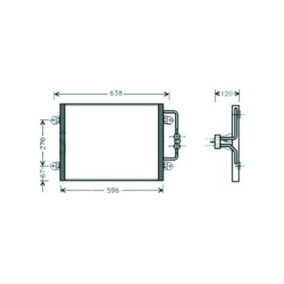 Condensatore per RENAULT MEGANE dal 1995 al 1999 Codice OEM 7700425843