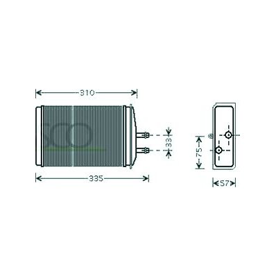 Scambiatore di calore per VOLKSWAGEN CADDY dal 1995 al 2004 Codice OEM 6U0819030