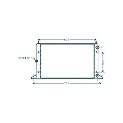 Radiatore acqua per SEAT ALHAMBRA dal 1996 al 2000 Codice OEM 1112484