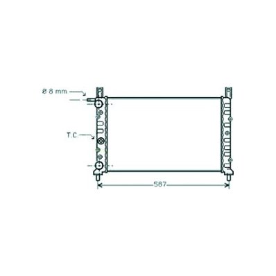 Radiatore acqua per FIAT UNO dal 1983 al 1989 Codice OEM 7678729