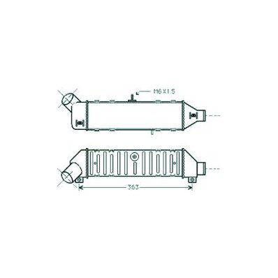 Intercooler per VOLKSWAGEN CADDY dal 1995 al 2004 Codice OEM 6K0145805C