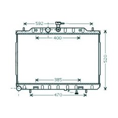 Radiatore acqua per NISSAN X-TRAIL dal 2007 al 2010