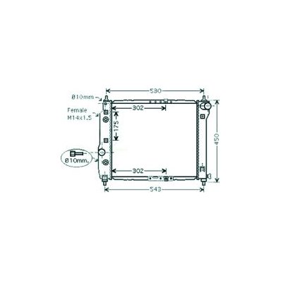 Radiatore acqua per CHEVROLET - DAEWOO KALOS dal 2002 al 2006 Codice OEM 96536524