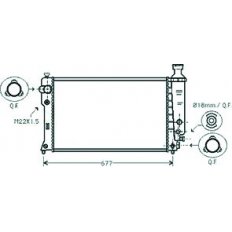 Radiatore acqua per PEUGEOT 405 dal 1987 al 1996