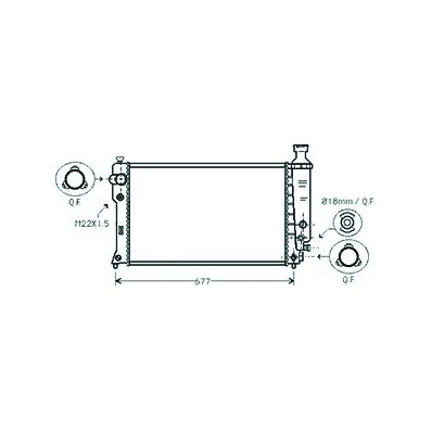 Radiatore acqua per PEUGEOT 405 dal 1987 al 1996 Codice OEM 1301JL