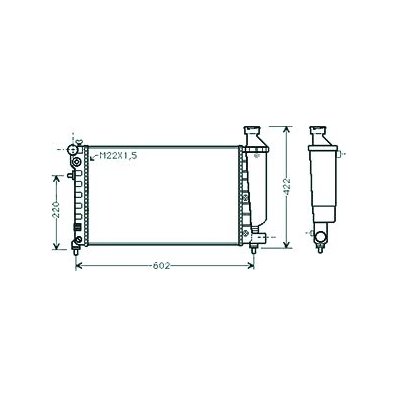 Radiatore acqua per CITROEN SAXO dal 1996 al 1999 Codice OEM 133011