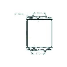 Radiatore acqua per PEUGEOT 107 dal 2005 al 2011