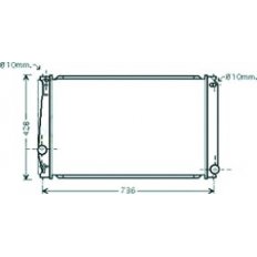 Radiatore acqua per TOYOTA RAV 4 dal 2006 al 2008