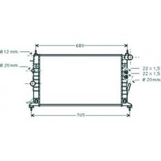 Radiatore acqua per OPEL VECTRA B dal 1995 al 1999