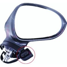 Retrovisore elettrico verniciabile per SEAT LEON dal 2009 al 2012 lato destro passeggero