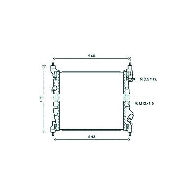 Radiatore acqua per CHEVROLET - DAEWOO SPARK dal 2013 Codice OEM 95423942