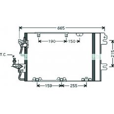 Condensatore per OPEL ASTRA H dal 2004 al 2007