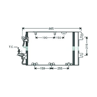 Condensatore per OPEL ASTRA H dal 2004 al 2007 Codice OEM 93178960