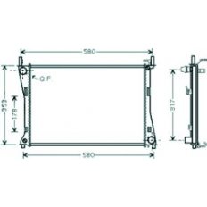 Radiatore acqua per FORD FIESTA MK V dal 2005 al 2008