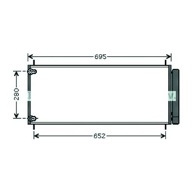 Condensatore per TOYOTA VERSO dal 2009 al 2013 Codice OEM 8845002410