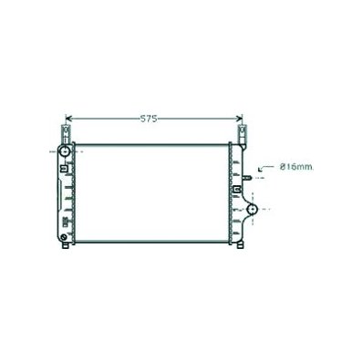 Radiatore acqua per FORD FIESTA MK III dal 1989 al 1995 Codice OEM 1661642