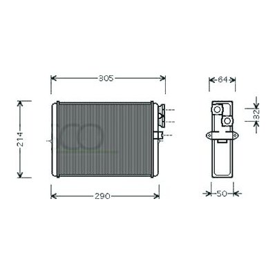 Scambiatore di calore per VOLVO S60 dal 2000 al 2004 Codice OEM 9171503