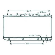 Radiatore acqua per TOYOTA AVENSIS dal 2000 al 2003