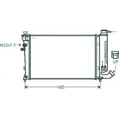 Radiatore acqua per CITROEN ZX dal 1991 al 1997