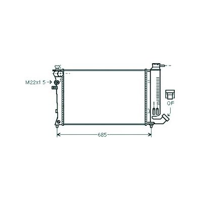 Radiatore acqua per CITROEN ZX dal 1991 al 1997 Codice OEM 1301VJ