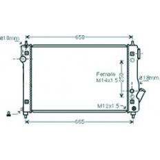 Radiatore acqua per CHEVROLET - DAEWOO AVEO dal 2008 al 2011